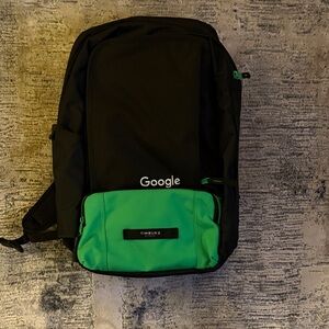 Timbuk2 Black and Bright Green Google Backpack